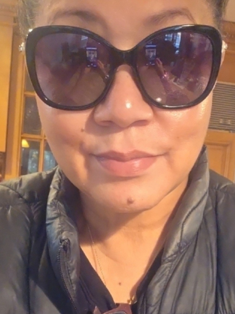 CHANEL Black Oversized Cat-Eye Sunglasses